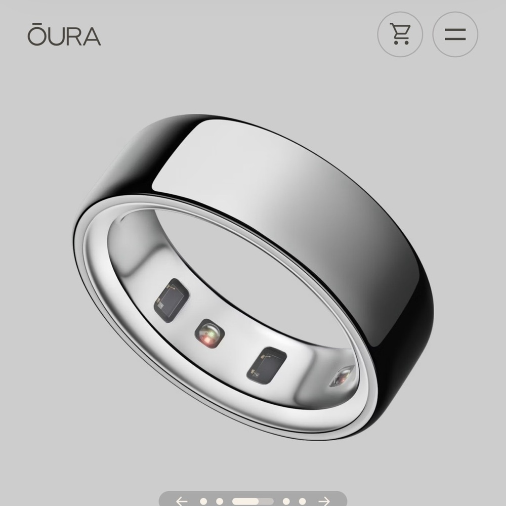 Oura Ring 4 in Silver - Size 10